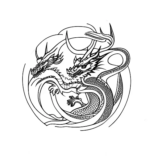 Dragon With Mandala