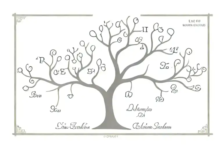 Family Tree With The Names Of Lmg People In Italics