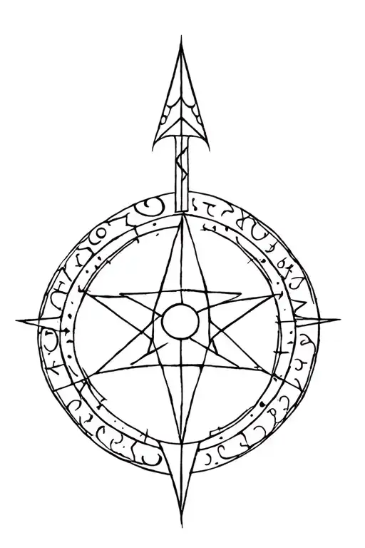 Vegvisir Rune Design Star