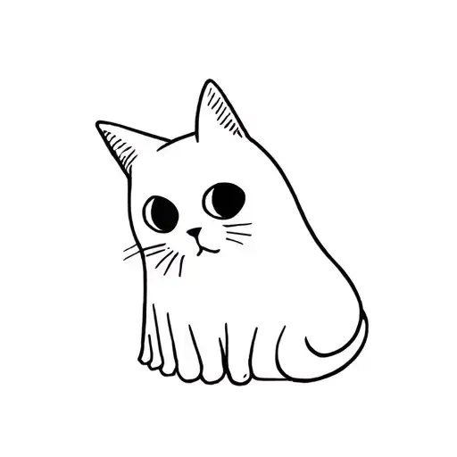 A Cat Dressed As A Ghost