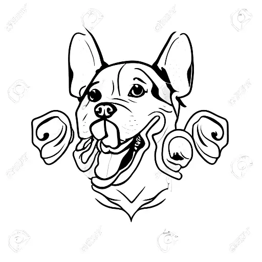 Dog Tongue With Eyes And Floppy Ears