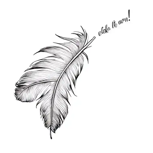 Turkey Feather With Words