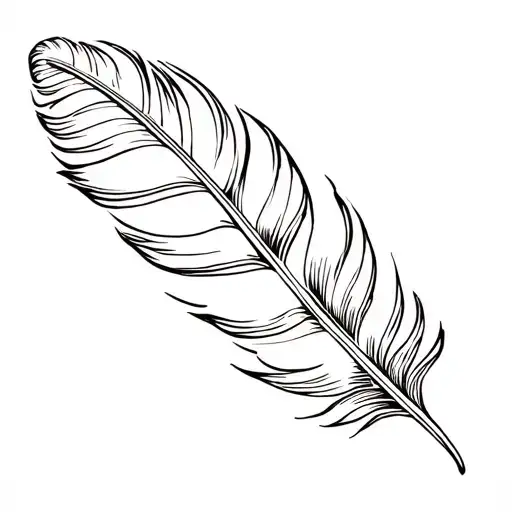 Turkey Feather Outline