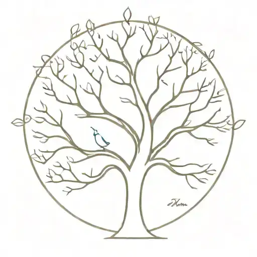 A Minimalist Design Of A Family Tree