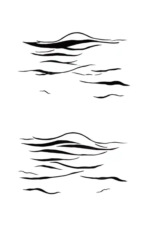 Waves And Sunset Silhouette