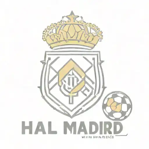 Hala Madrid Logo Combined With Football Elements Incorporated