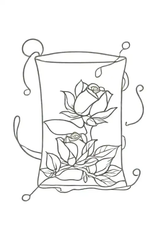 Tea Bag With Rose Petal Falling