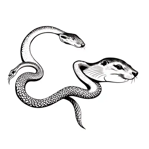 Otter And Snake
