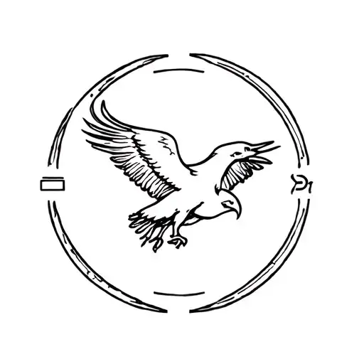 Eagle With A Gemini Zodiac Sign