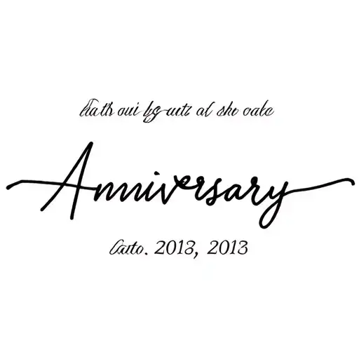 Anniversary Date Tattoo With Name Written