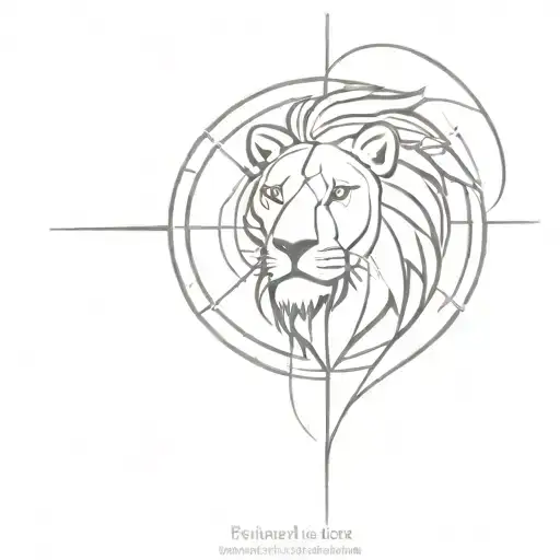 Combine Lion Head And Compass