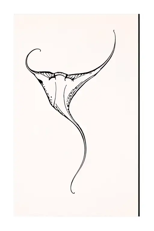 Mantaray Black And White