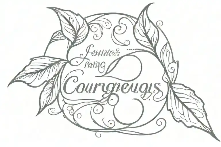 Leaves Swirling Through Word Courageous