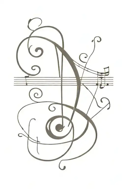 Cross And Music Notes