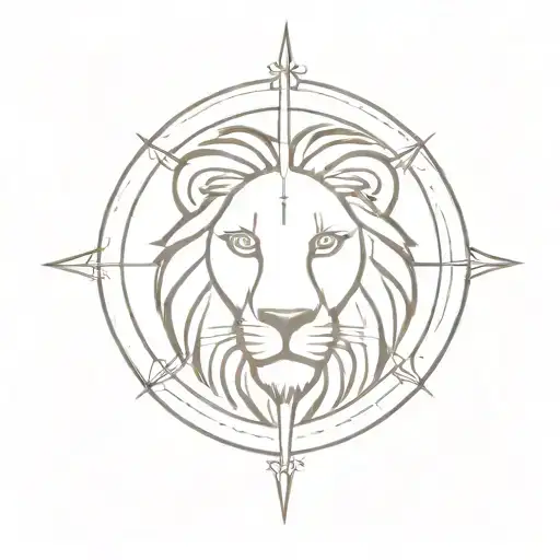 Half Of The Compass Should Be A Lion's Head