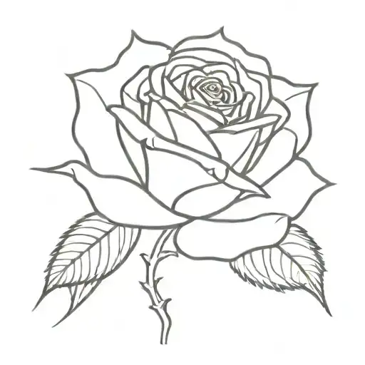 Rose Tattoo With The Name Andreas Rosario