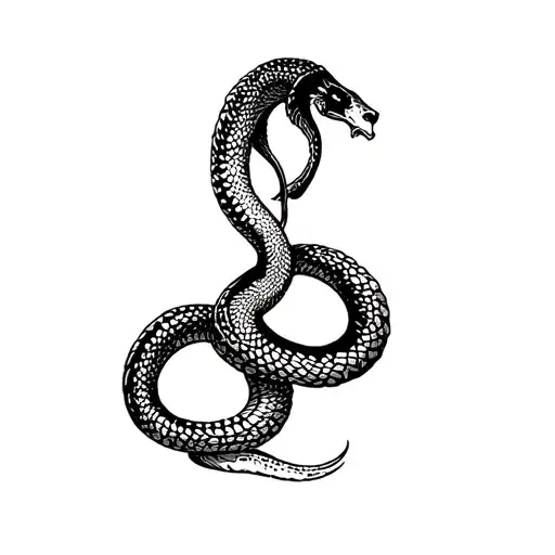 Snake With Aries Zodiac Sign