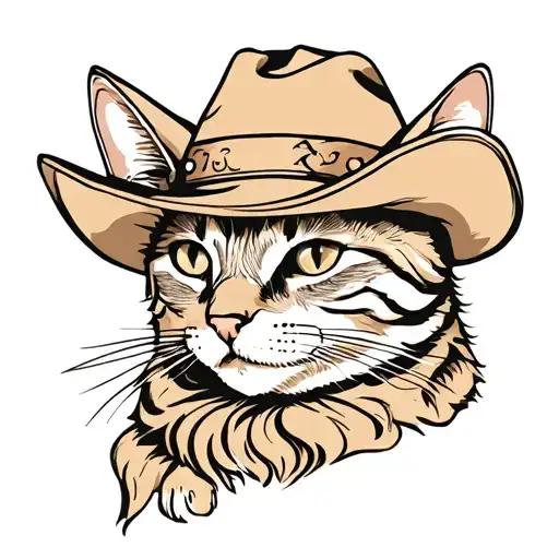 Cat With Cowboy Hat