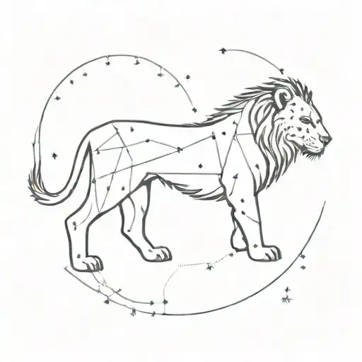 Imaginative Leo Constellation Made Of Ice Crystals