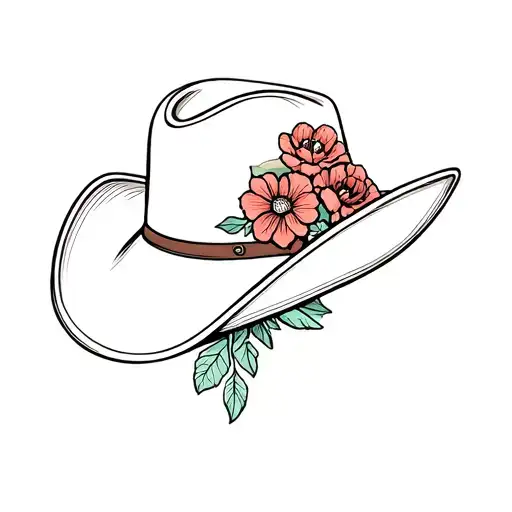 Cowboy Hat With Flowers