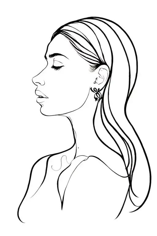 Woman And Bellier In Black