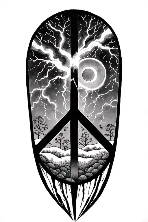 Peace And Lightining Storm And Time And Nature