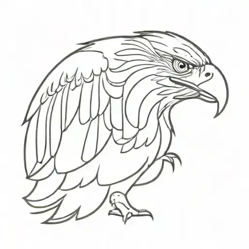 Eagle Pic And Paddu Name Tatto