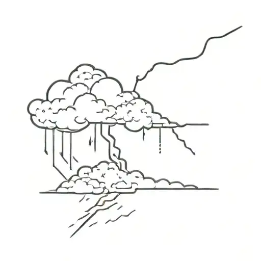 A Cloud Permeated By A Lightning Striking