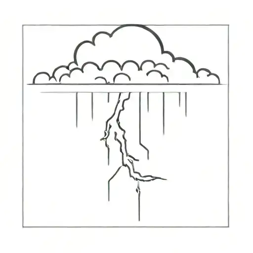 A Cloud Permeated By A Lightning Striking