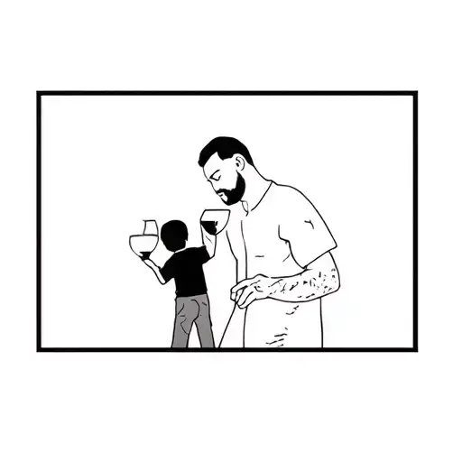 Man With Son Drinks Shadows Sincillo Small