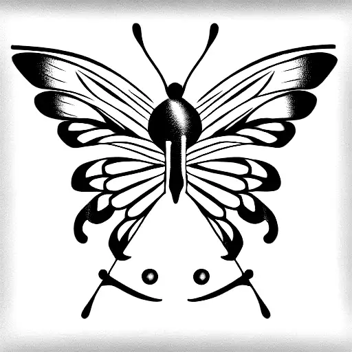 Butterfly With Skull Wings