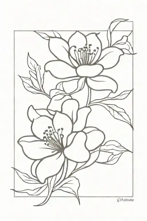 Baby Profile Flower Intertwined