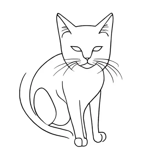 Traces Of A Cat Standing