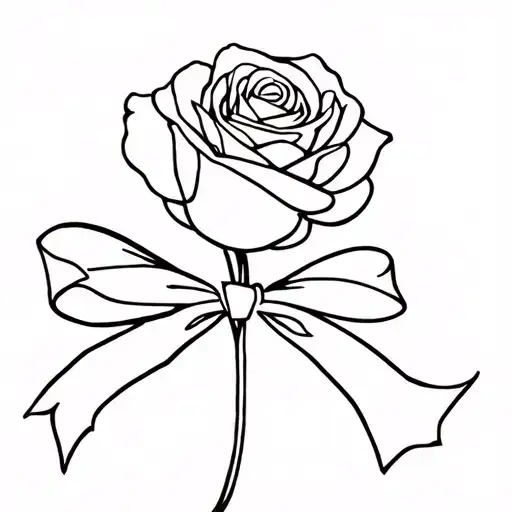 Rose With Ribbon