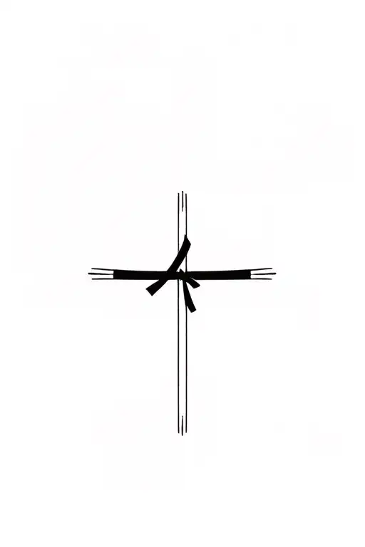 Cross With Karate Black Belt