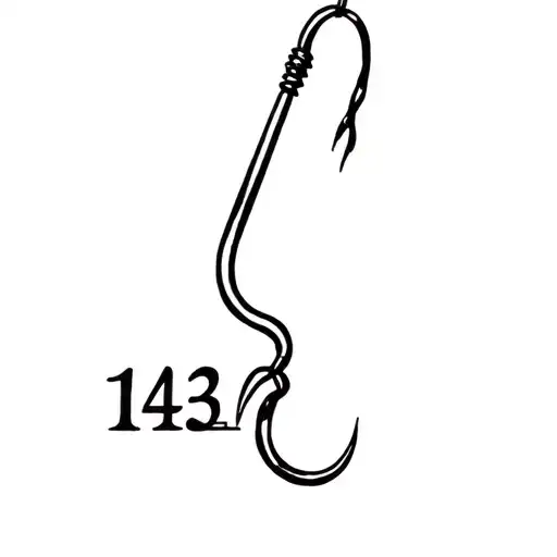 Fishing Hook That Spells The Number 1432