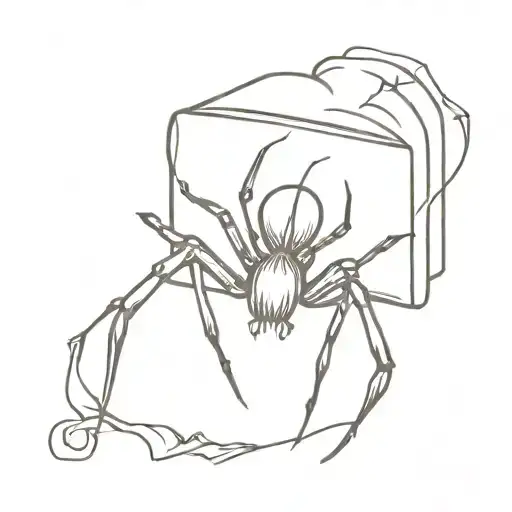 Small Spider Holding A Book In Its Front Legs