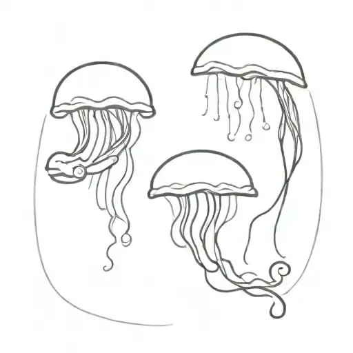 Jellyfish And Koi Fish Swimming