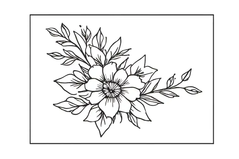 October Birth Month Flowers Intertwined