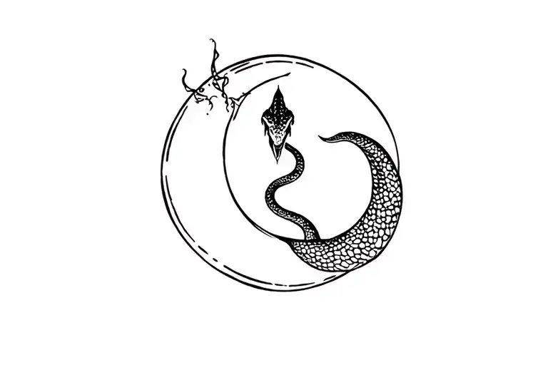 Snake And Moon