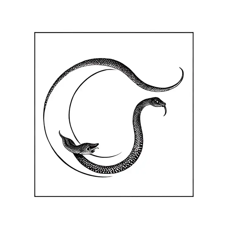 Snake And Moon