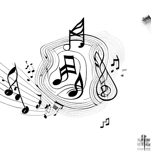 Musical Notes Intertwined With Book Pages