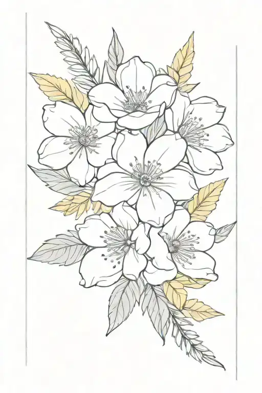 Birth Flower Bouquet Tied