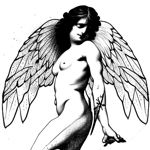 The Fallen Angel Painting From Alexandre Cabanel Skull