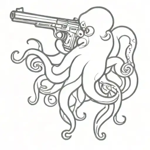 Octopus Holding Guns