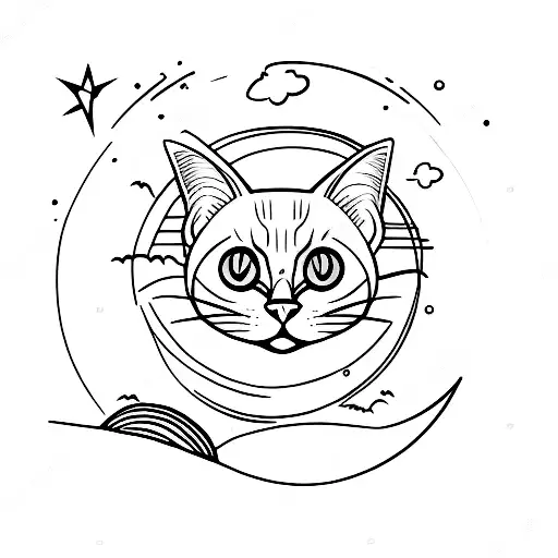 Black Cat Under The Moon