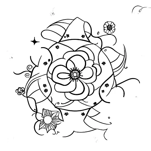 Three Flowers On Top Of Sagittarius Constelation