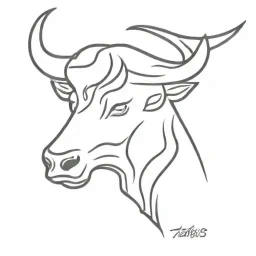 Bull Head Of The Sign Taurus