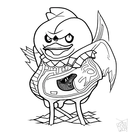 Evil Rubber Duck With Dark Art Elements