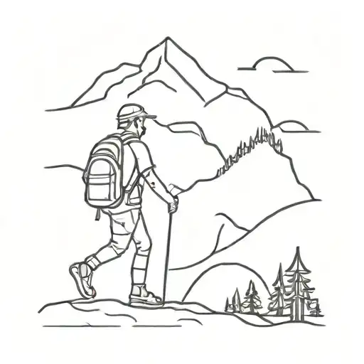 Hiker And Music